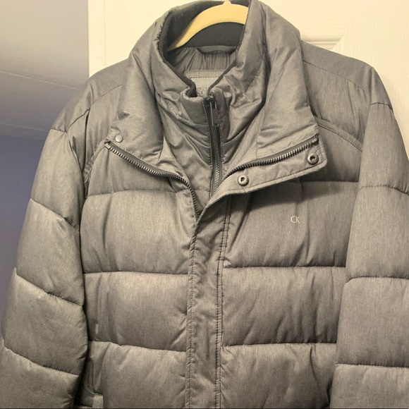 Never worn Gray Calvin Klein puffer coat - Picture 2 of 9